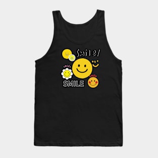 smile,smiley face pattern, oil paintng Tank Top